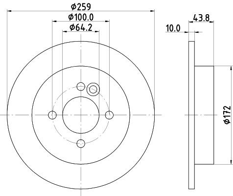MINTEX MDC1499: Piduriketas Ø: 259mm, täis, Ø: 259mm, ilma rattakeskmeta, ilma rattalaagrita, ilma rattakinnituspoltideta