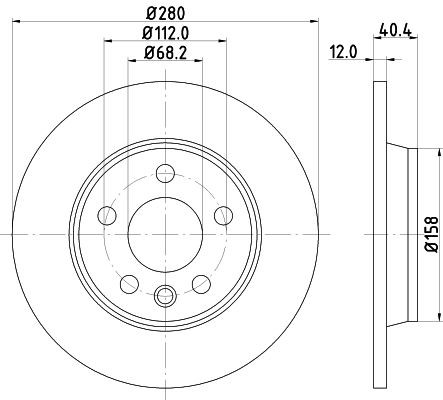 MINTEX MDC1525: Piduriketas Ø: 280mm, täis, Ø: 280mm, ilma rattakeskmeta, ilma rattalaagrita, ilma rattakinnituspoltideta