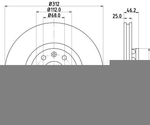 MINTEX MDC1540: Piduriketas Ø: 312mm, välisõhutus, Ø: 312mm, ilma rattakeskmeta, ilma rattalaagrita, ilma rattakinnituspoltideta