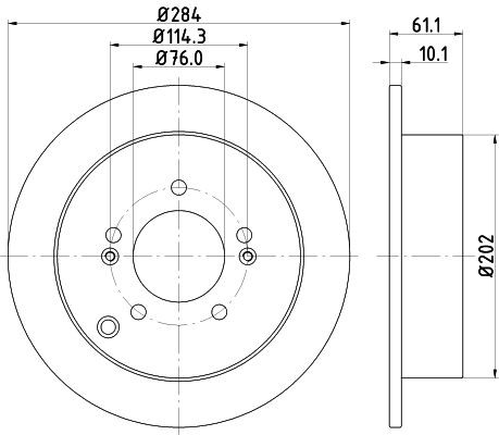 MINTEX MDC1545: Piduriketas Ø: 284mm, täis, Ø: 284mm, ilma rattakeskmeta, ilma rattalaagrita, ilma rattakinnituspoltideta