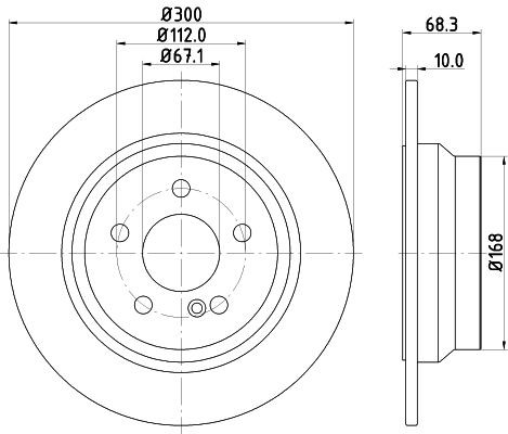 MINTEX MDC1633: Piduriketas Ø: 300mm, täis, Ø: 300mm, ilma rattakeskmeta, ilma rattalaagrita, ilma rattakinnituspoltideta