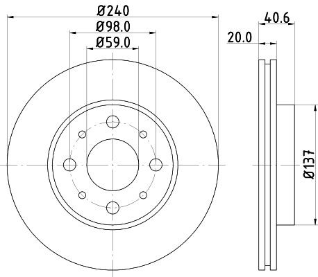 MINTEX MDC1689: Piduriketas Ø: 240mm, sisemine õhutus, Ø: 240mm, ilma rattakeskmeta, ilma rattalaagrita, ilma rattakinnituspoltideta