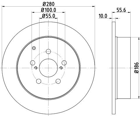 MINTEX MDC1696: Piduriketas Ø: 280mm, täis, Ø: 280mm, ilma rattakeskmeta, ilma rattalaagrita, ilma rattakinnituspoltideta