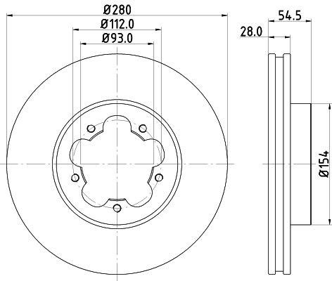 MINTEX MDC1759: Piduriketas Ø: 280mm, sisemine õhutus, Ø: 280mm, ilma rattakeskmeta, ilma rattalaagrita, ilma rattakinnituspoltideta