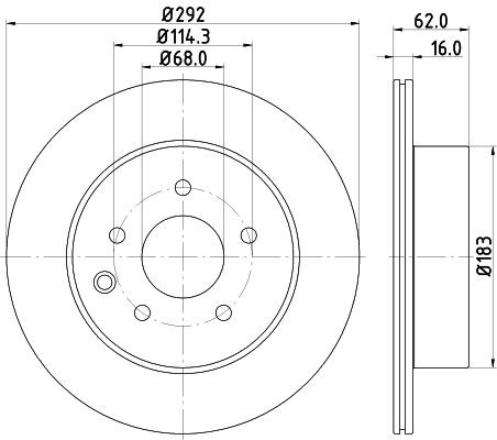 MINTEX MDC1786: Piduriketas Ø: 292mm, sisemine õhutus, Ø: 292mm, ilma rattakeskmeta, ilma rattalaagrita, ilma rattakinnituspoltideta