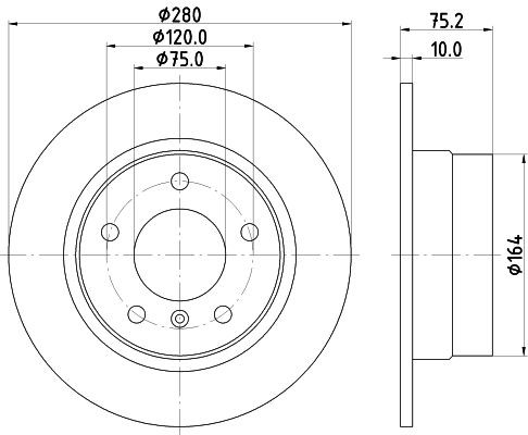 MINTEX MDC1814: Piduriketas Ø: 280mm, täis, Ø: 280mm, ilma rattakeskmeta, ilma rattalaagrita, ilma rattakinnituspoltideta