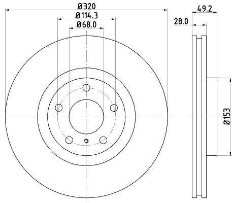 MINTEX MDC1829: Piduriketas Ø: 320mm, sisemine õhutus, Ø: 320mm, ilma rattakeskmeta, ilma rattalaagrita, ilma rattakinnituspoltideta