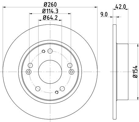 MINTEX MDC1833: Piduriketas Ø: 260mm, täis, Ø: 260mm, ilma rattakeskmeta, ilma rattalaagrita, ilma rattakinnituspoltideta