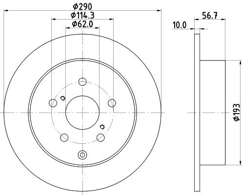 MINTEX MDC1840: Piduriketas Ø: 290mm, täis, Ø: 290mm, ilma rattakeskmeta, ilma rattalaagrita, ilma rattakinnituspoltideta