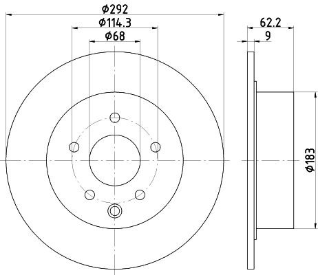 MINTEX MDC1906: Piduriketas Ø: 292mm, täis, Ø: 292mm, ilma rattakeskmeta, ilma rattalaagrita, ilma rattakinnituspoltideta