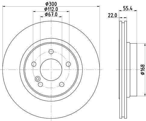 MINTEX MDC1913: Piduriketas Ø: 300mm, sisemine õhutus, Ø: 300mm, ilma rattakeskmeta, ilma rattalaagrita, ilma rattakinnituspoltideta