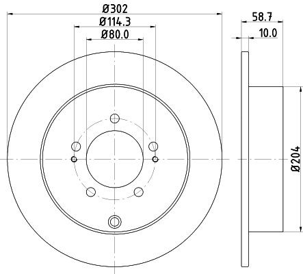 MINTEX MDC2041: Piduriketas Ø: 302mm, täis, Ø: 302mm, ilma rattakeskmeta, ilma rattalaagrita, ilma rattakinnituspoltideta
