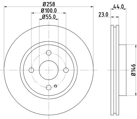 MINTEX MDC2042: Piduriketas Ø: 258mm, sisemine õhutus, Ø: 258mm, ilma rattakeskmeta, ilma rattalaagrita, ilma rattakinnituspoltideta