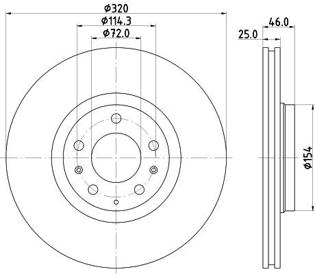 MINTEX MDC2044: Piduriketas Ø: 320mm, sisemine õhutus, Ø: 320mm, ilma rattakeskmeta, ilma rattalaagrita, ilma rattakinnituspoltideta