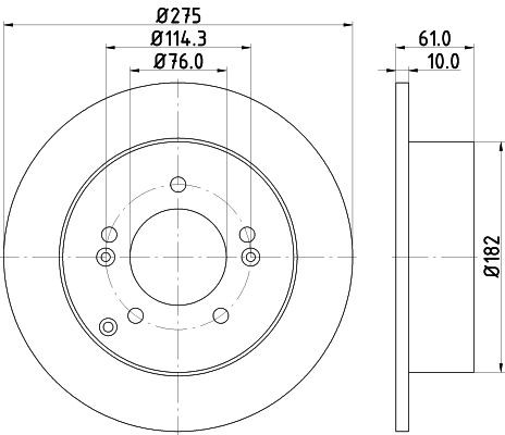 MINTEX MDC2108: Piduriketas Ø: 275mm, täis, Ø: 275mm, ilma rattakeskmeta, ilma rattalaagrita, ilma rattakinnituspoltideta