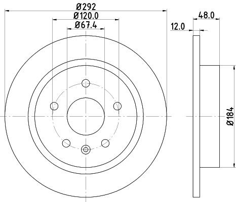 MINTEX MDC2189: Piduriketas Ø: 292mm, täis, Ø: 292mm, ilma rattakeskmeta, ilma rattalaagrita, ilma rattakinnituspoltideta