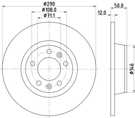 MINTEX MDC2193: Piduriketas Ø: 290mm, täis, Ø: 290mm, ilma rattakeskmeta, ilma rattalaagrita, ilma rattakinnituspoltideta