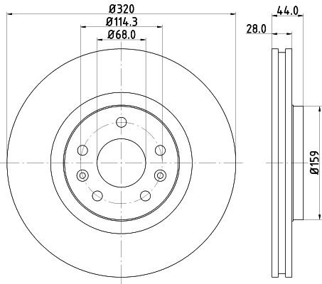 MINTEX MDC2194: Piduriketas Ø: 320mm, välisõhutus, Ø: 320mm, ilma rattakeskmeta, ilma rattalaagrita, ilma rattakinnituspoltideta