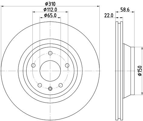 MINTEX MDC2290: Piduriketas Ø: 310mm, välisõhutus, Ø: 310mm, ilma rattakeskmeta, ilma rattalaagrita, ilma rattakinnituspoltideta