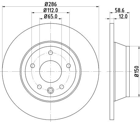MINTEX MDC2292: Piduriketas Ø: 286mm, täis, Ø: 286mm, ilma rattakeskmeta, ilma rattalaagrita, ilma rattakinnituspoltideta