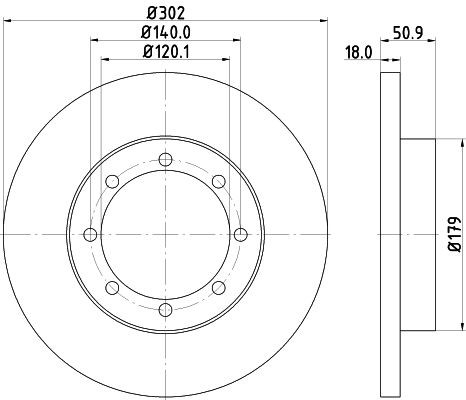MINTEX MDC2294: Piduriketas Ø: 302mm, täis, Ø: 302mm, ilma rattakeskmeta, ilma rattalaagrita, ilma rattakinnituspoltideta