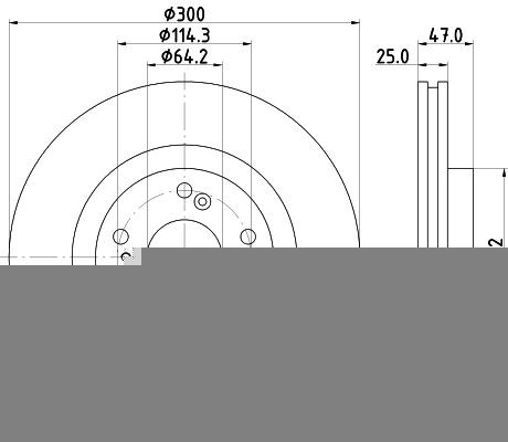 MINTEX MDC2302: Piduriketas Ø: 300mm, sisemine õhutus, Ø: 300mm, ilma rattakeskmeta, ilma rattalaagrita, ilma rattakinnituspoltideta