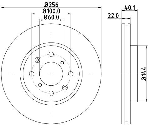 MINTEX MDC2304: Piduriketas Ø: 256mm, sisemine õhutus, Ø: 256mm, ilma rattakeskmeta, ilma rattalaagrita, ilma rattakinnituspoltideta