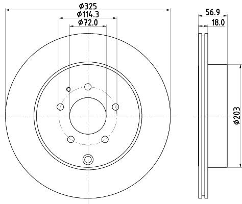 MINTEX MDC2519: Piduriketas Ø: 325mm, sisemine õhutus, Ø: 325mm, ilma rattakeskmeta, ilma rattalaagrita, ilma rattakinnituspoltideta