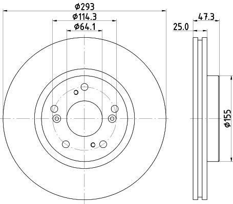 MINTEX MDC2535: Piduriketas Ø: 293mm, sisemine õhutus, Ø: 293mm, ilma rattakeskmeta, ilma rattalaagrita, ilma rattakinnituspoltideta