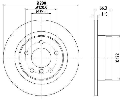 MINTEX MDC2557: Piduriketas Ø: 290mm, täis, Ø: 290mm, ilma rattakeskmeta, ilma rattalaagrita, ilma rattakinnituspoltideta