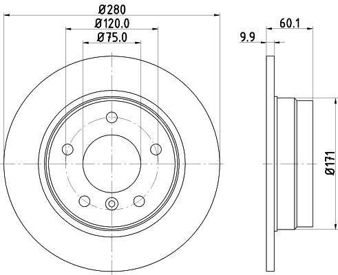 MINTEX MDC623: Piduriketas Ø: 280mm, täis, Ø: 280mm, ilma rattakeskmeta, ilma rattalaagrita, ilma rattakinnituspoltideta