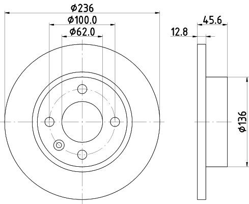 MINTEX MDC921: Piduriketas Ø: 236mm, täis, Ø: 236mm, ilma rattakeskmeta, ilma rattalaagrita, ilma rattakinnituspoltideta