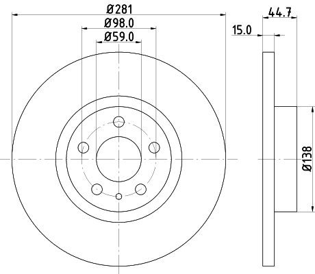 MINTEX MDC983: Piduriketas Ø: 281mm, täis, Ø: 281mm, ilma rattakeskmeta, ilma rattalaagrita, ilma rattakinnituspoltideta