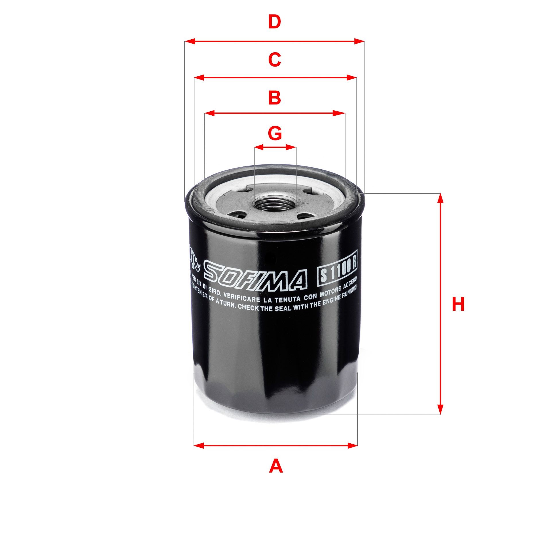 SOFIMA S 1100 R: Õlifilter