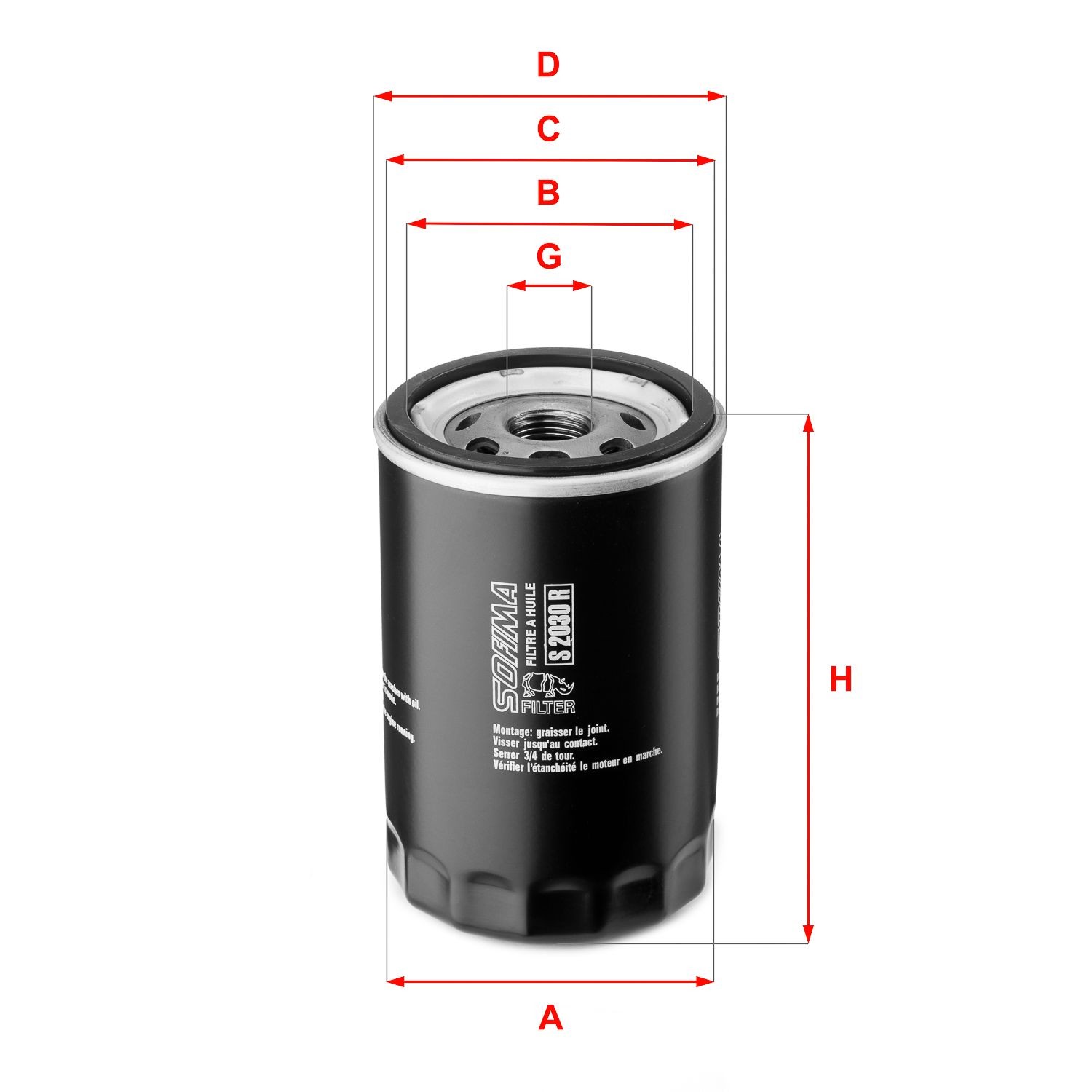 SOFIMA S 2030 R: Filtru ulei cu ventil blocare retur