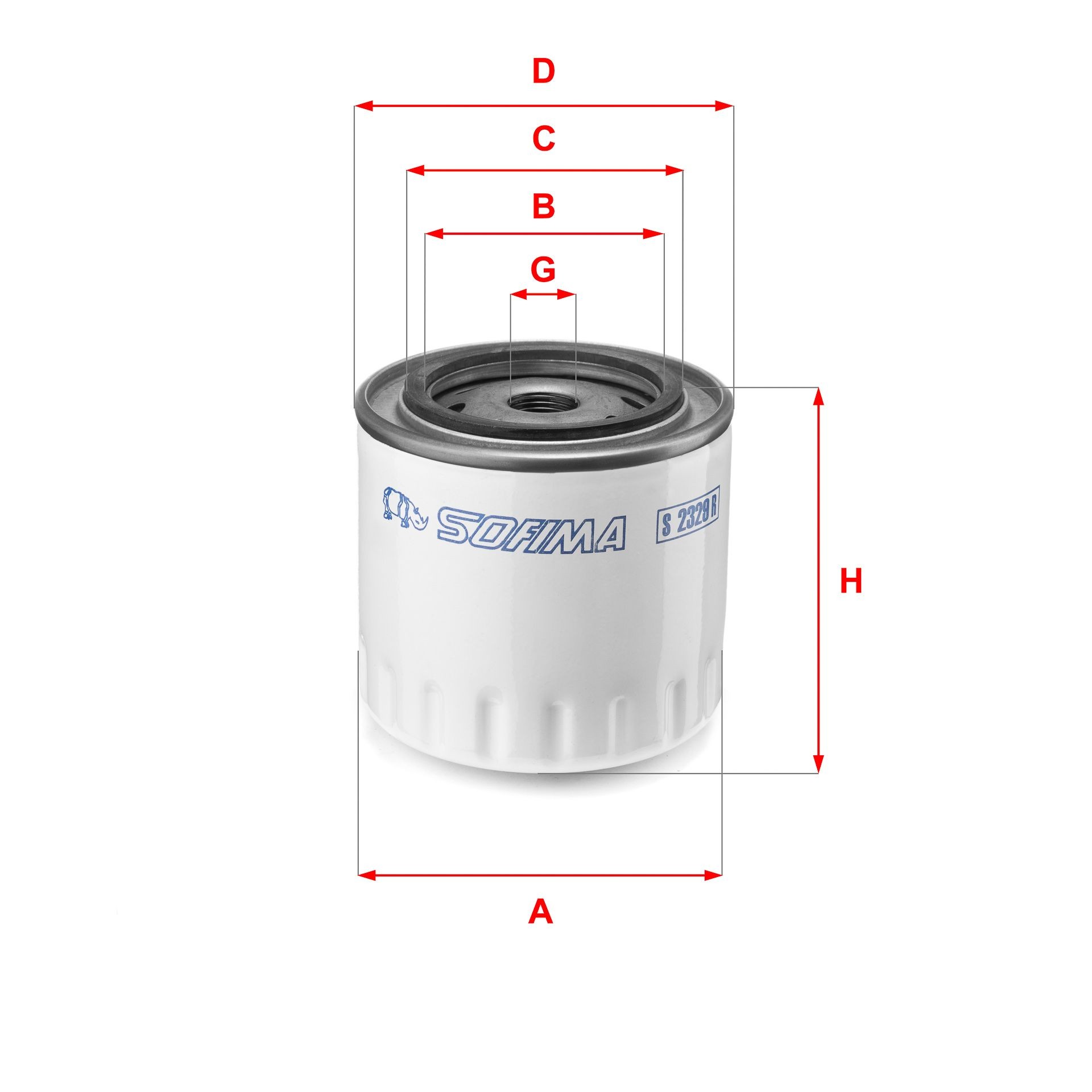 SOFIMA S 2329 R: Oljefilter med en backsperrventil