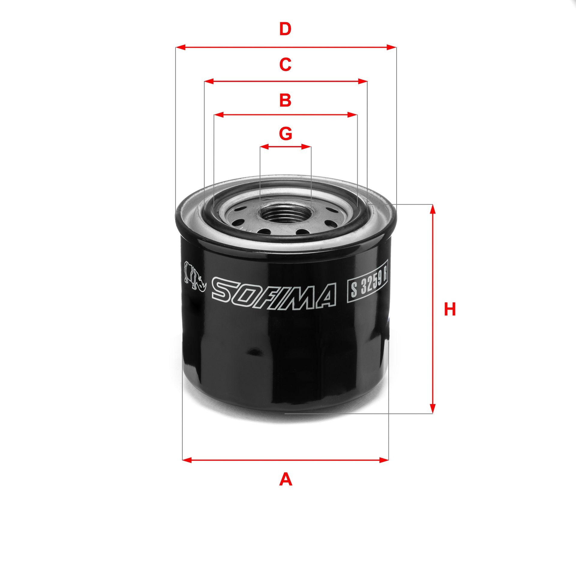 SOFIMA S 3259 R: Õlifilter