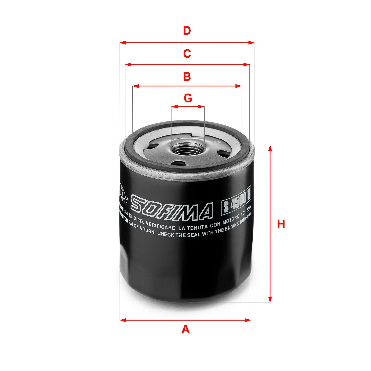 SOFIMA S 4500 R: Õlifilter