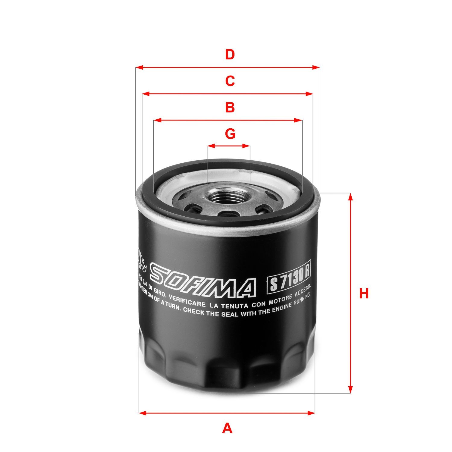SOFIMA S 7130 R: Õlifilter