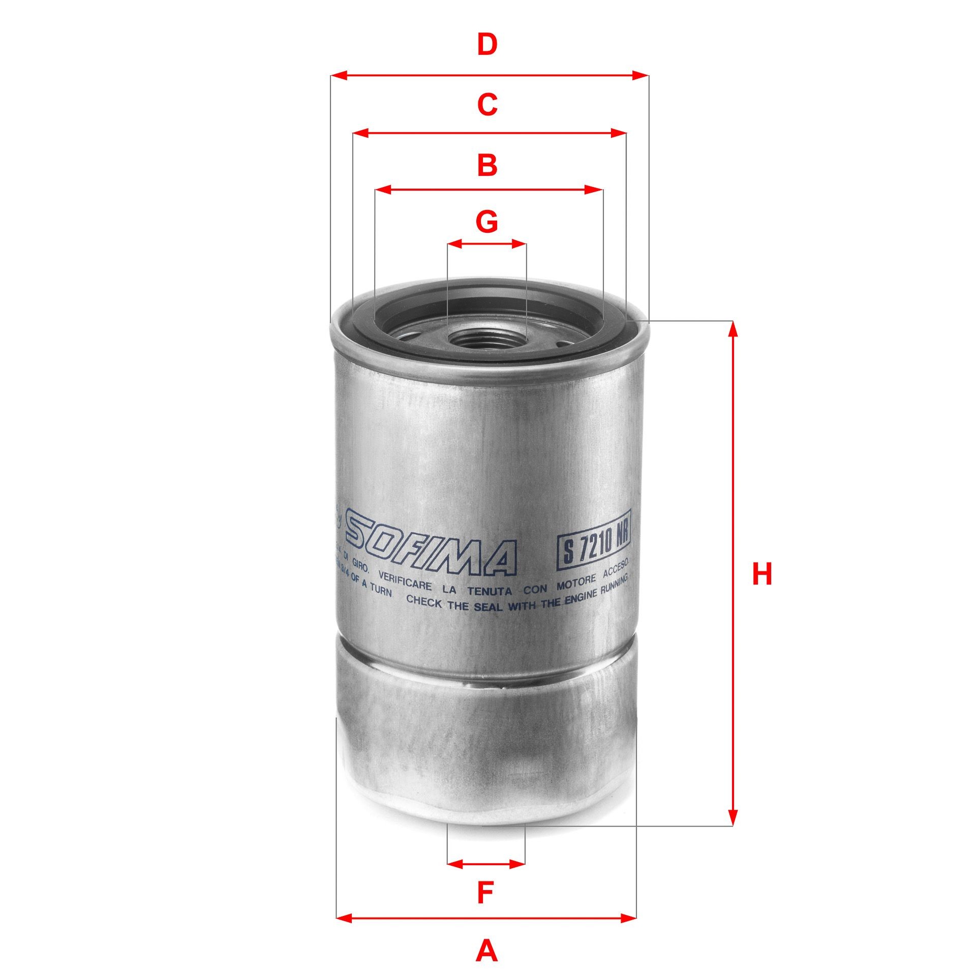 SOFIMA S 7210 NR: Kütusefilter
