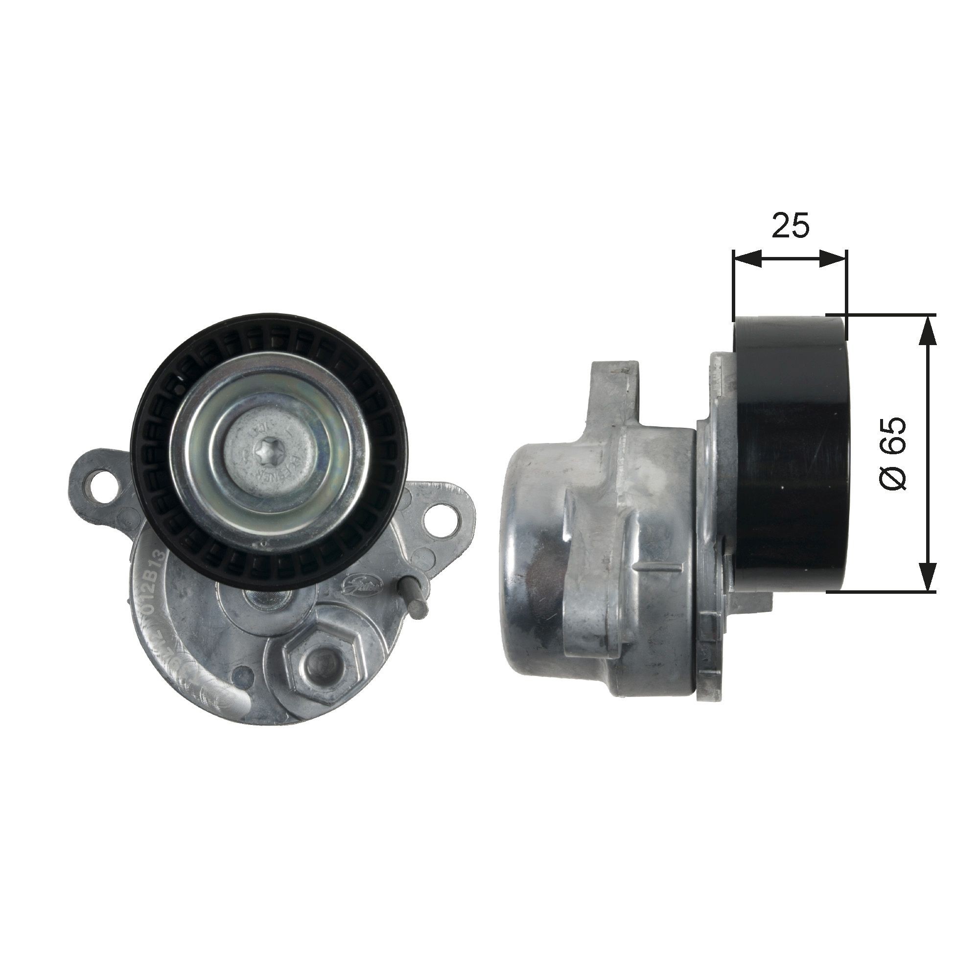 GATES T39212: Rola intinzator, curea transmisie Ř: 65mm, Ř: 65mm, Micro-V® UNIQUE FIT