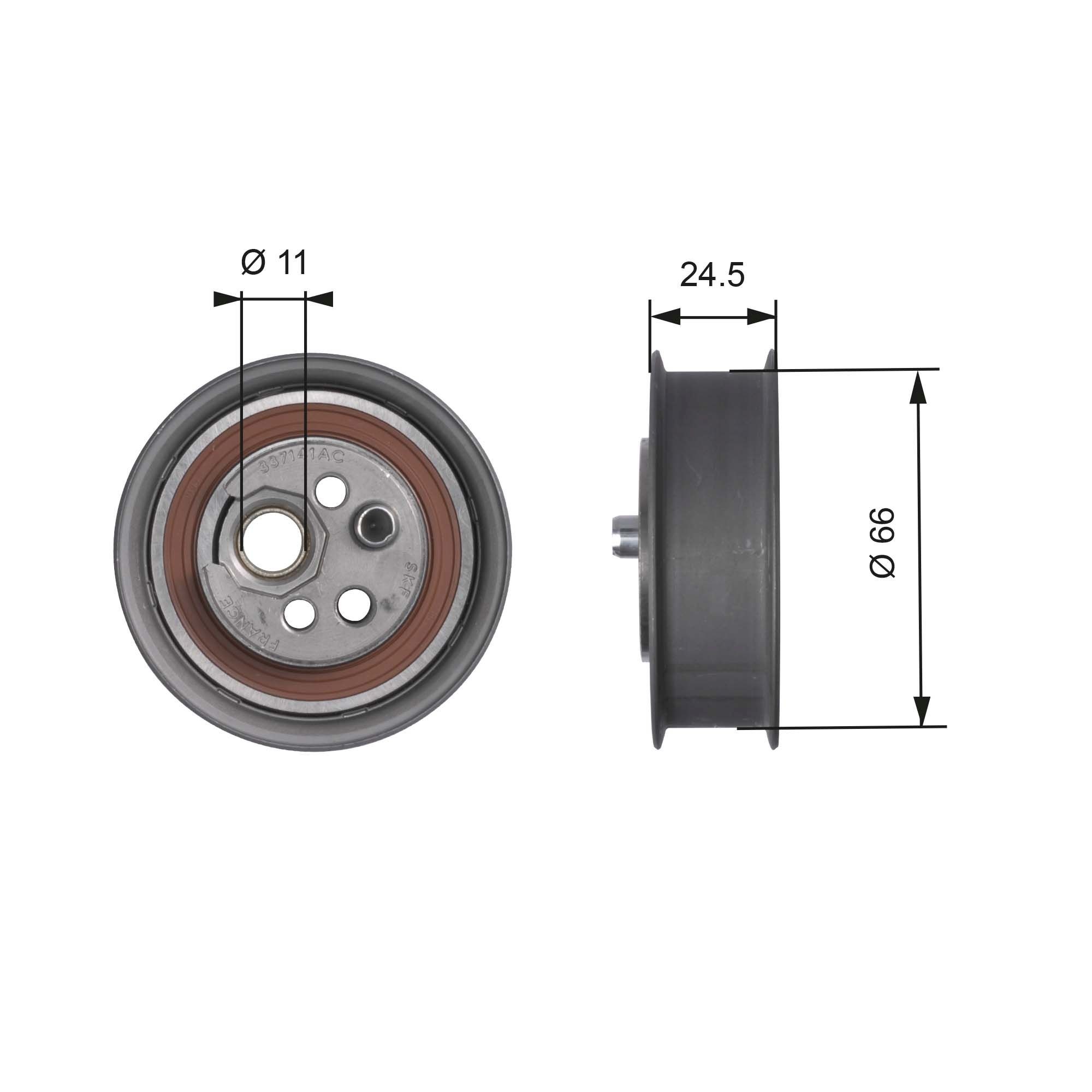 GATES T41103: Rola intinzator, curea distributie G-Force Redline™
