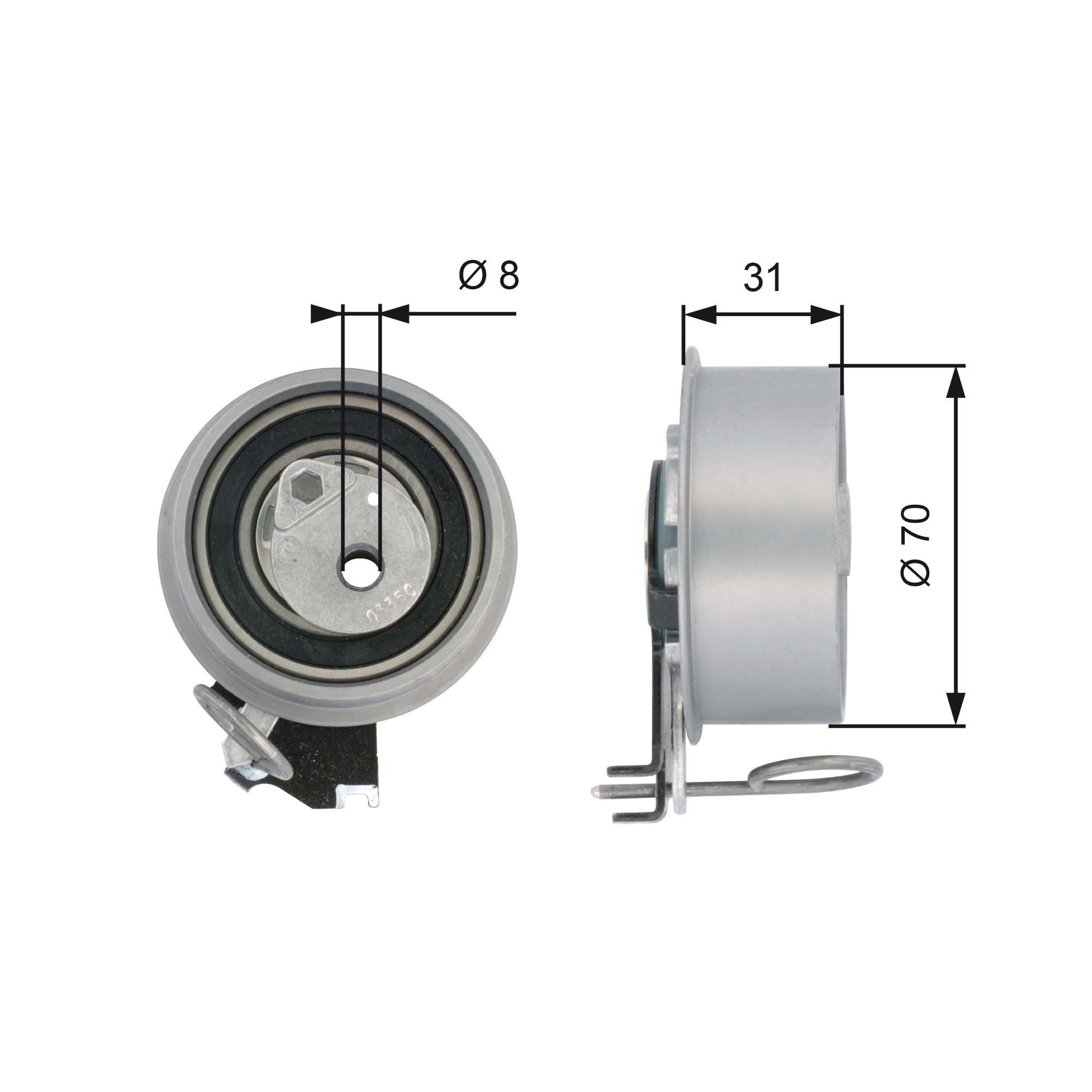 GATES T43135: Rola intinzator, curea distributie G-Force Redline™