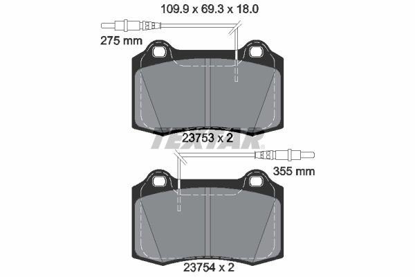 TEXTAR 2375301: Plăcuțe de frână Q+