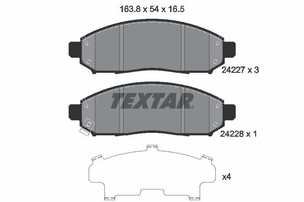 TEXTAR 2422701: Piduriklotsid