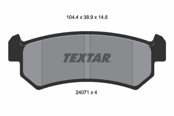 TEXTAR 2407101: Plăcuțe de frână