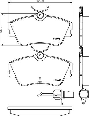 MINTEX MDB2177: Piduriklotsid koos pidurisadula kruvidega