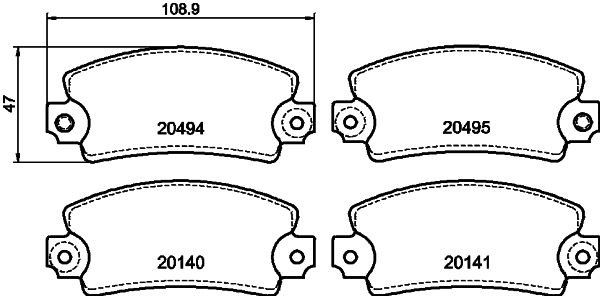 MINTEX MDB1151: Piduriklotsid