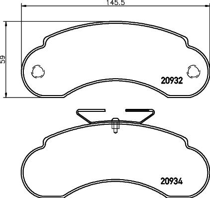 MINTEX MDB1470: Stabdžių kaladėlės