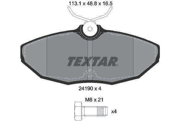 TEXTAR 2419001: Plăcuțe de frână Q+ cu acceasorii